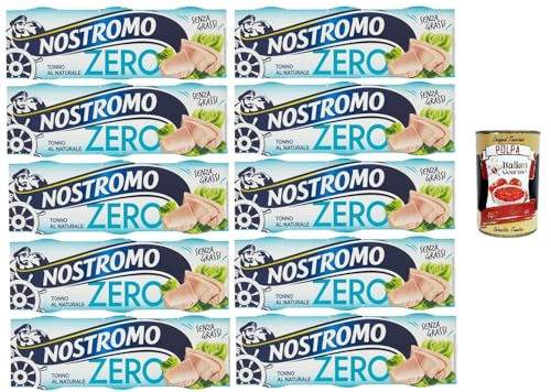 Nostromo Tonno Zero al Naturale Natürlicher Null-Thunfisch 10x 3x65gr + Italian Gourmet polpa 400g von Italian Gourmet E.R.