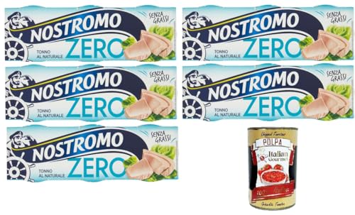 Nostromo Tonno Zero al Naturale Natürlicher Null-Thunfisch 5x 3x65gr + Italian Gourmet polpa 400g von Italian Gourmet E.R.