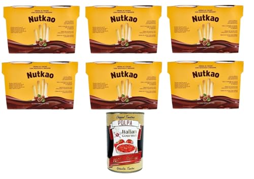 Nutkao Crema Al Cacao Con Nocciole E Grissini Kakaocreme mit Haselnüssen und Grissini 6x104gr + Italian Gourmet polpa 400g von Italian Gourmet E.R.