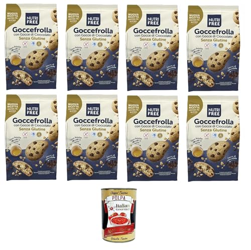 Nutrifree Goccefrolla con Gocce di Cioccolato mit glutenfreien Schokoladenstückchen 8x 300gr + Italian Gourmet polpa 400g von Italian Gourmet E.R.