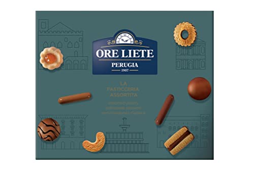 Ore Liete Perugia La Pasticceria Assortita Verschiedene Kekse Italienische Spezialität Geschenkbox 350g von Italian Gourmet E.R.