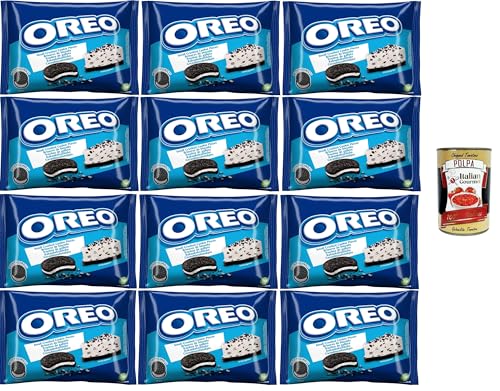 Oreo-Krümel, zerbröckelte Oreo-Originalkekse ohne Sahne, perfekte Zutat für Ihre Rezepte, 12x400 g + Italian Gourmet polpa 400g von Italian Gourmet E.R.