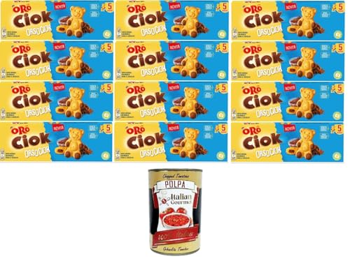 Oro Ciok Orso Ciok Weicher Snack mit Schokoladencremefüllung 12x150gr + Italian Gourmet polpa 400g von Italian Gourmet E.R.