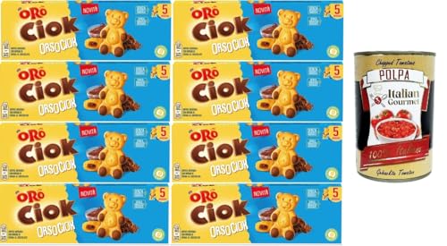 Oro Ciok Orso Ciok Weicher Snack mit Schokoladencremefüllung 8x150gr + Italian Gourmet polpa 400g von Italian Gourmet E.R.