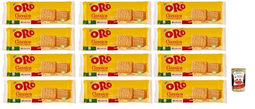 Oro Saiwa Biscotti Classici, Italienische klassische Kekse zum Frühstück, 100% italienischer Weizen, 12x 500 g + italian Gourmet polpa 400g von Italian Gourmet E.R.