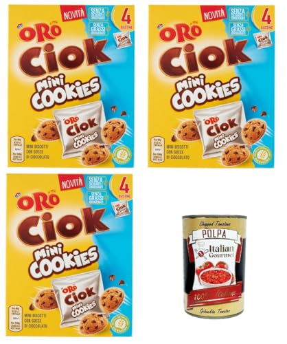 Oro Saiwa- Oro Ciock MiniCoockies Mini-Schokoladenkekse 3x 160gr + Italian Gourmet polpa 400g von Italian Gourmet E.R.