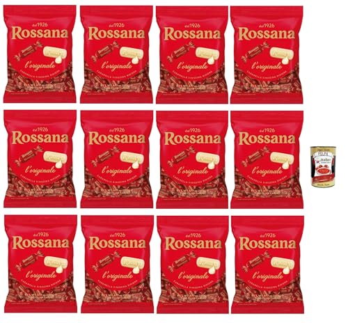 PERUGINA Rossana Caramelle con ripieno cremoso e unico, Süßigkeiten mit cremige und einzigartige Füllung italien lollies Bonbons Beutel 12x 194g + Italian Gourmet polpa 400g von Italian Gourmet E.R.