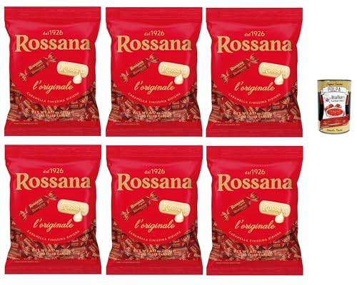 PERUGINA Rossana Caramelle con ripieno cremoso e unico, Süßigkeiten mit cremige und einzigartige Füllung italien lollies Bonbons Beutel 6x 194g + Italian Gourmet polpa 400g von Italian Gourmet E.R.