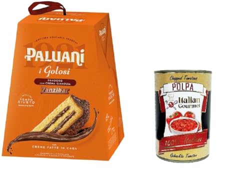 Paluani I Golosi Pandoro Zanzibar con crema Gianduia mit Gianduia-Creme 750gr + Italian Gourmet polpa 400g von Italian Gourmet E.R.