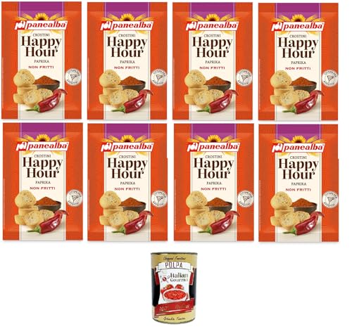 Panealba Happy Hour Crostini alla Paprika -Crostini 8x50gr + Italian Gourmet polpa 400g von Italian Gourmet E.R.