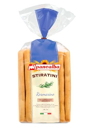 Panealba Stiratini Rosmarino Salziger Snack mit Rosmarin 150g Packung von Italian Gourmet E.R.