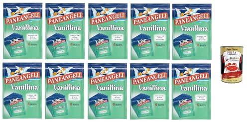 Paneangeli Vanillina - Pulverförmiges Aroma für Gebackene Desserts und Kuchen 10x 6 Beutel à 0,5g + Italian Gourmet polpa 400g von Italian Gourmet E.R.