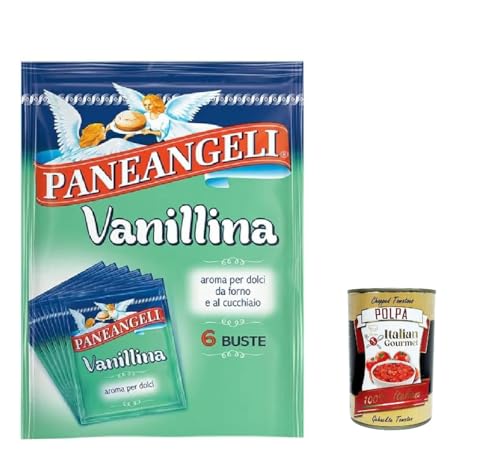 Paneangeli Vanillina - Pulverförmiges Aroma für Gebackene Desserts und Kuchen 25x 6 Beutel à 0,5g + Italian Gourmet polpa 400g von Italian Gourmet E.R.