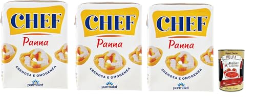 Parmalat Panna chef Sahne per cucinare Kochcreme creme fur Koch, double cream for cooking 3x 200ml + Italian Gourmet polpa 400g von Italian Gourmet E.R.