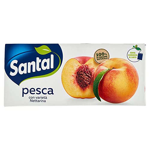 Parmalat Santàl Pesca Pfirsichsaft Fruchtsaft Erfrischungsgetränk Erfrischendes Getränk Brik 3x200ml von Italian Gourmet E.R.