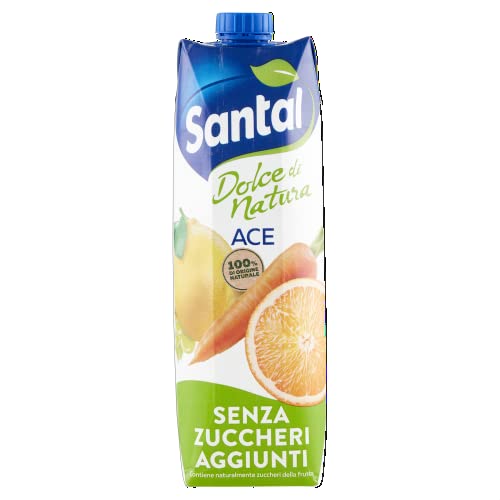 Parmalat Santal Succo di Frutta Ace Dolce di Natura Zero Zuccheri Aggiunti Geschmack Orange, Karotte und Zitrone Fruchtsaft Null Zuckerzusatz Erfrischendes Erfrischungsgetränk Tetrapack 1000ml von Santal