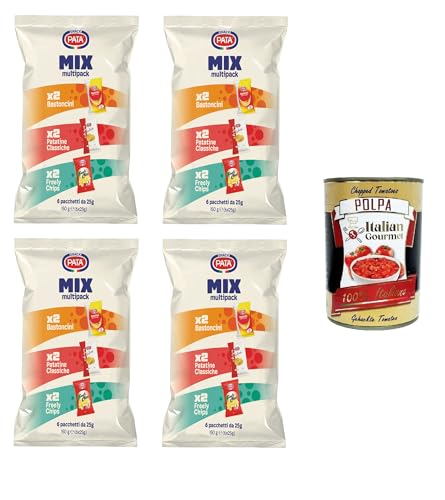 Pata Flowpack Mix: Die Klassiker – Sticks – Freely Chips 4x 150gr + Italian Gourmet polpa 400g von Italian Gourmet E.R.