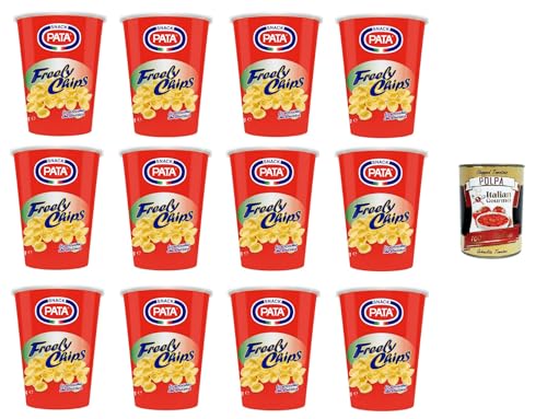 Pata Freely Chips Lo scrocchio che stuzzica Das Knarren, das neckt 12x 35gr + Italian Gourmet Polpa 400g von Italian Gourmet E.R.