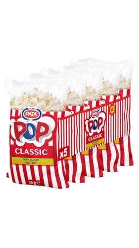 Pata Snack- 3x Multipack Nastrato Pop Corn Multipack aufgeklebtes Popcorn 5x20gr + Italian Gourmet polpa 400g von Italian Gourmet E.R.