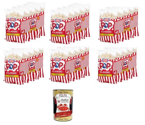 Pata Snack- 6x Multipack Nastrato Pop Corn Multipack aufgeklebtes Popcorn 5x20gr + Italian Gourmet polpa 400g von Italian Gourmet E.R.