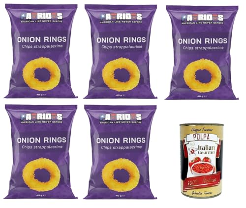 Patriots Onion Rings, patatine alla cipolla Onion Rings, Zwiebelchips 5x40g+ Italian Gourmet polpa 400g von Italian Gourmet E.R.