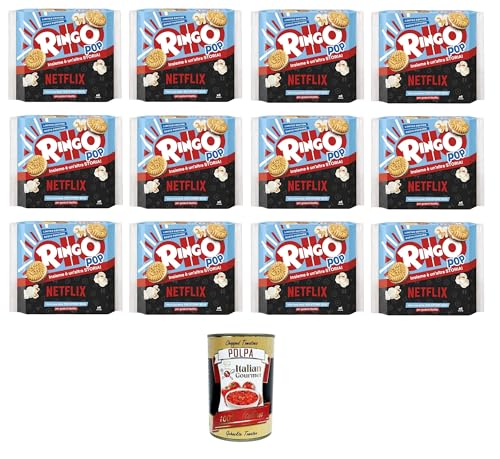 Pavesi Ringo Pop Kekse gefüllt mit Sahne mit Popcorngeschmack -12x 165 gr+ Italian Gourmet polpa 400g von Italian Gourmet E.R.