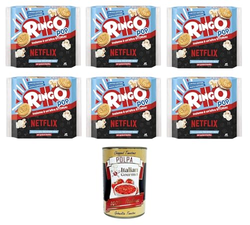 Pavesi Ringo Pop Kekse gefüllt mit Sahne mit Popcorngeschmack -6x 165 gr+ Italian Gourmet polpa 400g von Italian Gourmet E.R.