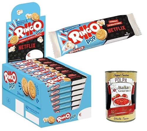 Pavesi Ringo PopCorn Espositore da 42 Pezzi LIMITED EDITION Ringo Popcorn-Display mit 42 Stück + Italian Gourmet polpa 400g von Italian Gourmet E.R.