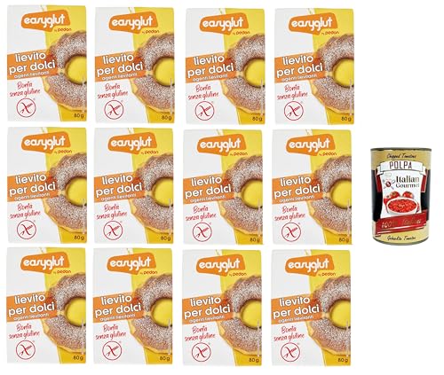 Pedon Easyglut Lievito per dolci senza glutine Glutenfreies Backpulver 12x80gr +Italian Gourmet Polpa di Pomodoro 400gr von Italian Gourmet E.R.