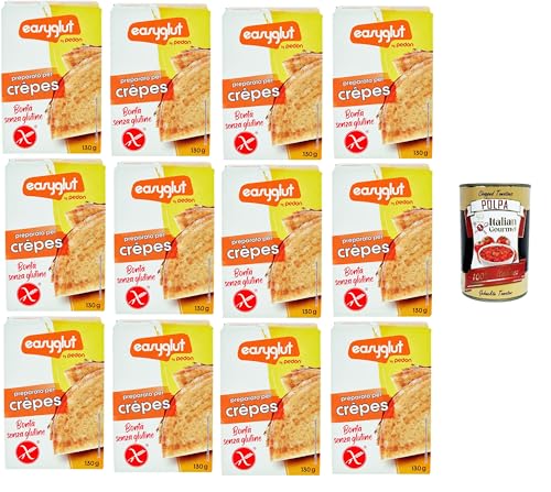 Pedon Easyglut preparato per crèpes senza glutine Zubereitung für glutenfreie Crèpes 12x 130gr +Italian Gourmet Polpa di Pomodoro 400gr von Italian Gourmet E.R.