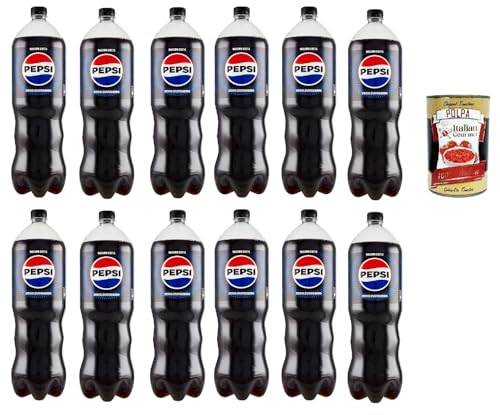 Pepsi Cola Senza Zucchero Pepsi Zero, Erfrischungsgetränk mit Süßungsmitteln, ungesüßt 12x 1Lt + Italian Gourmet polpa 400g von Italian Gourmet E.R.