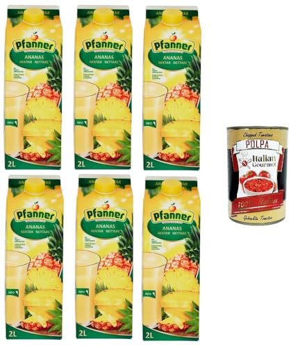 Pfanner Nettare auf Basis von Ananas-Succo-Konzentrat 6x2lt+ Italian Gourmet polpa 400g von Italian Gourmet E.R.