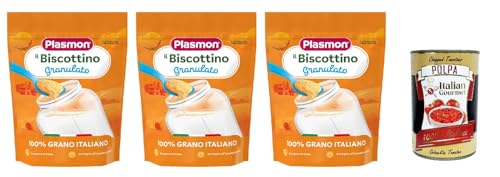 Plasmon Biscottino Granulato, dal 6° mese, 100% grano italiano 3x 350 g + Italian Gourmet polpa 400g von Italian Gourmet E.R.