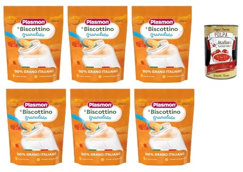Plasmon Biscottino Granulato, dal 6° mese, 100% grano italiano 6x 350 g + Italian Gourmet polpa 400g von Italian Gourmet E.R.