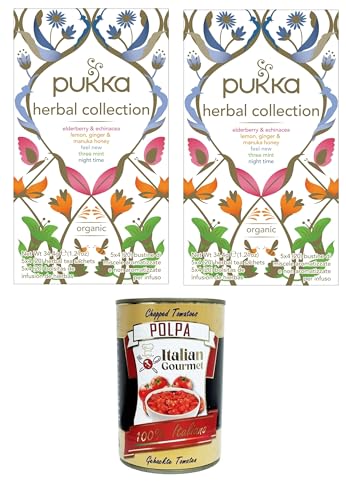 Pukka - Herbal Collection - 5 Kräutertees - 2x Packungen mit 20 Beuteln + Italian Gourmet polpa 400g von Italian Gourmet E.R.