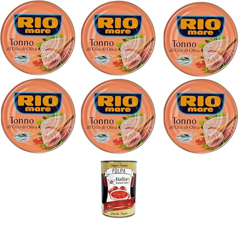 Rio Mare -Tonno All'Olio Di Oliva Thunfisch in Olivenöl - 6x 500 G+ Italian Gourmet polpa 400g von Italian Gourmet E.R.