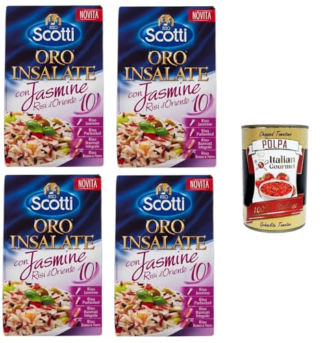 Riso Scotti Oro Insalate Con Jasmine, Risi D'Oriente Reissalate mit Jasmin, Risi D'Oriente 4x800gr + Italian Gourmet polpa 400g von Italian Gourmet E.R.