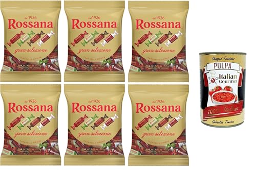 Rossana Gran Selezione Caramelle Ripiene Große Auswahl an gefüllten Süßigkeiten 6x 175gr + Italian Gourmet Polpa 400g von Italian Gourmet E.R.