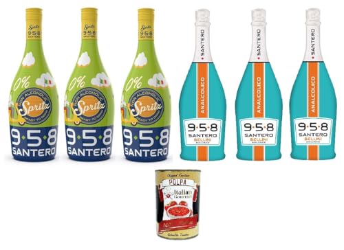 SANTERO 958 Testpaket Spritz & Bellini 0% Alkoholfrei 6x750ml+ Italian Gourmet polpa 400g von Italian Gourmet E.R.