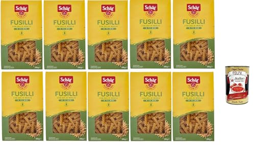 SCHÄR Senza Glutine Fusilli, Glutenfrei Pasta mit 20% Hirse, gluten free pasta, 10x 500g + Italian Gourmet polpa 400g von Italian Gourmet E.R.