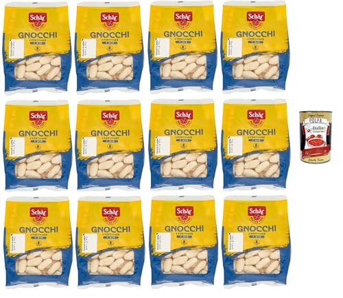 SCHÄR Senza Glutine Gnocchi di patate, Glutenfrei Kartoffel Pasta nudeln, gluten free pasta, 12x 300g + Italian Gourmet polpa 400g von Italian Gourmet E.R.