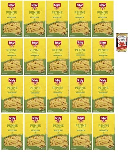 SCHÄR Senza Glutine Penne rigate, Glutenfrei Pasta mit 20% Hirse, gluten free pasta, 20x 500g + Italian Gourmet polpa 400g von Italian Gourmet E.R.