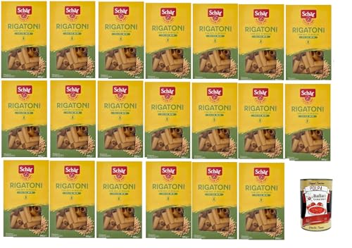 SCHÄR Senza Glutine Rigatoni Glutenfrei Pasta mit 20% Hirse, gluten free pasta, 20x 500g + Italian Gourmet polpa 400g von Italian Gourmet E.R.