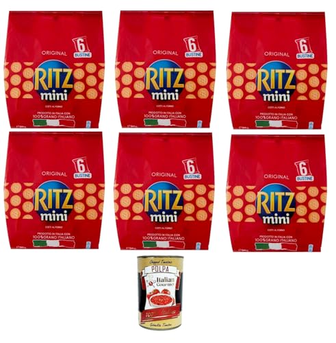 Saiwa Ritz Mini Multipack (6x40gr) Salzige Kekse salted cookies 6x240gr + Italian Gourmet polpa 400g von Italian Gourmet E.R.