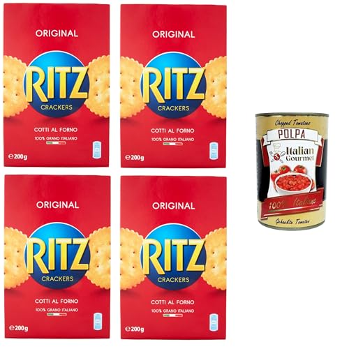 Saiwa Salatini Ritz Astucciati, Brezeln Ritz verpackt, 4x 200g+ Italian Gourmet polpa 400g von Italian Gourmet E.R.