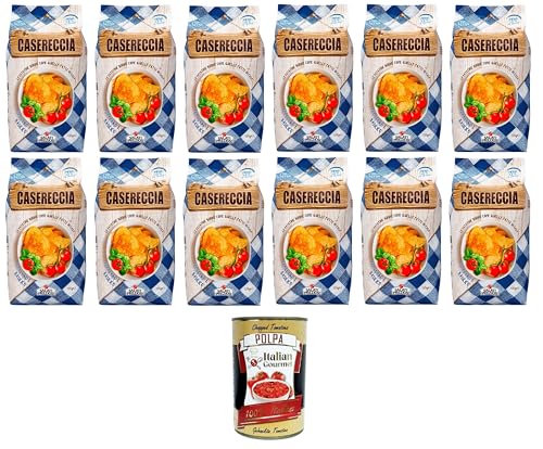 Salati Preziosi Casereccia Pomodoro e Basilico, patatine al gusto di Pomodoro e Basilico Chips mit Tomate und Basilikum 12x135gr +Italian Gourmet pelati 400gr von Italian Gourmet E.R.