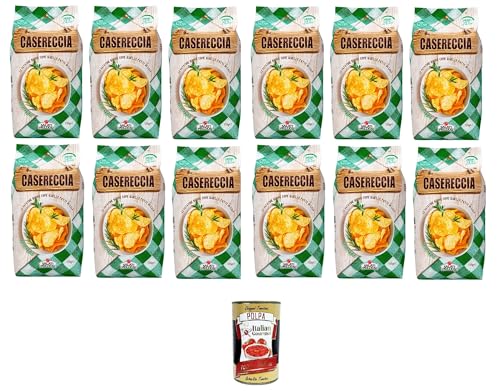 Salati Preziosi Casereccia Rosmarino, patatine al gusto di rosmarino Casereccia Rosmarino, Chips mit Rosmaringeschmack 12x135gr +Italian Gourmet pelati 400gr von Italian Gourmet E.R.