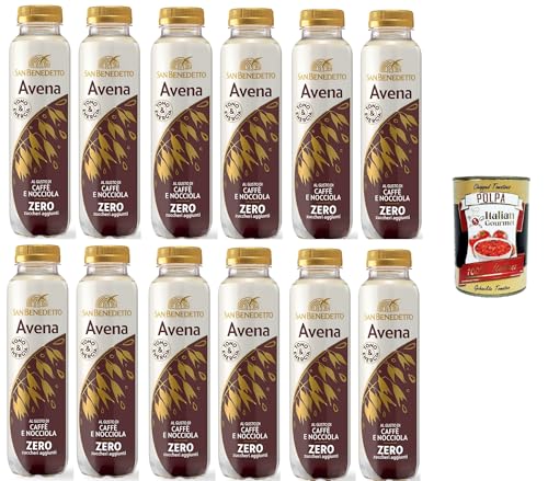 San Benedetto Avena Al gusto di Caffè e Nocciola Haferflocken mit Kaffee- und Haselnussgeschmack 12x 40cl + Italian Gourmet Polpa di Pomodoro 400g von Italian Gourmet E.R.