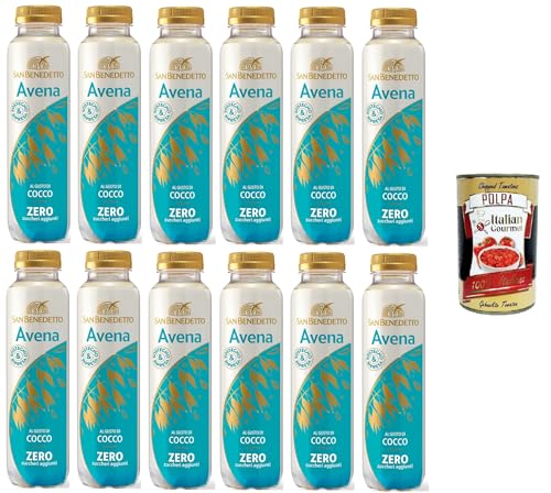 San Benedetto Avena al Gusto di Cocco Haferflocken mit Kokosgeschmack 12x 40cl + Italian Gourmet Polpa di Pomodoro 400g von Italian Gourmet E.R.