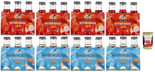 San Benedetto Ben's Testpaket, bitter rosso und bianco,aperitivo 48x 100ml, Ingwer Aperitif ohne Alkohol bitter + Italian Gourmet polpa 400g von Italian Gourmet E.R.